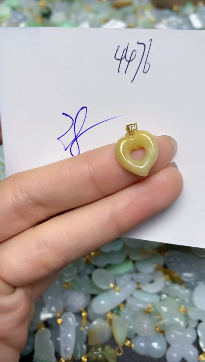 【闪购商品】翡翠颈饰18K金镶嵌天然翡翠A货