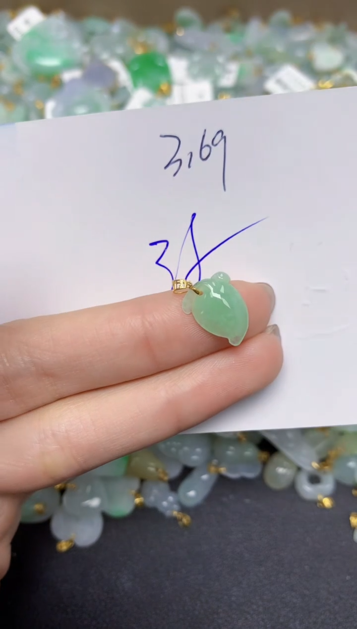 【闪购商品】翡翠颈饰18K金镶嵌 天然翡翠A货