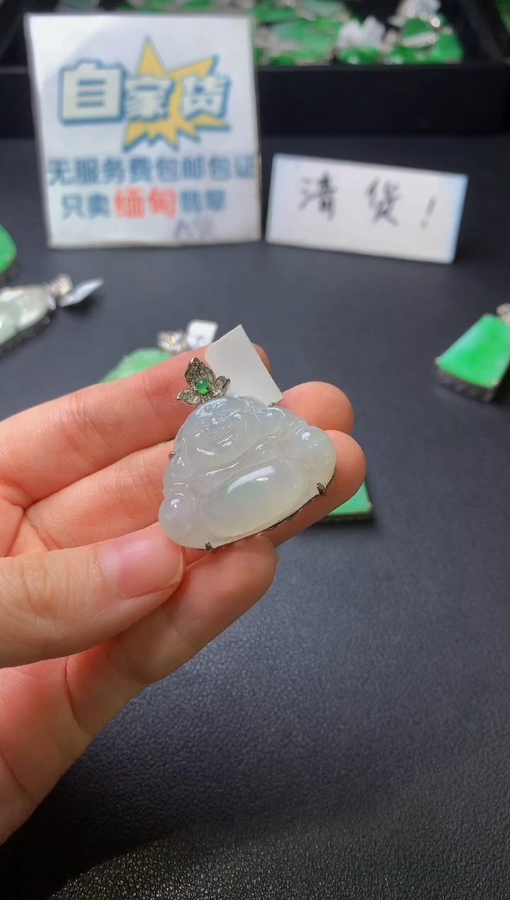 颈饰银S925镶嵌翡翠翡翠