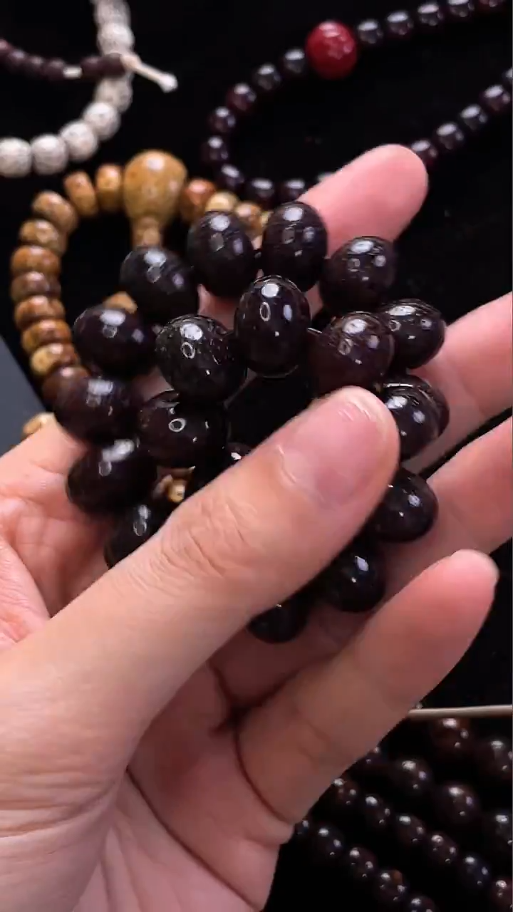 手串星月菩提精工级朱砂供算盘14*10手串（B）