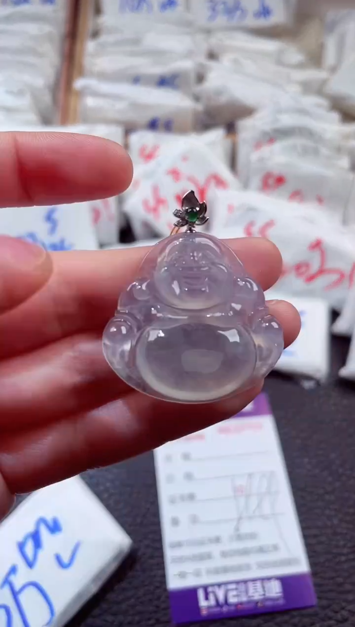 翡翠18K金镶嵌颈饰00007100