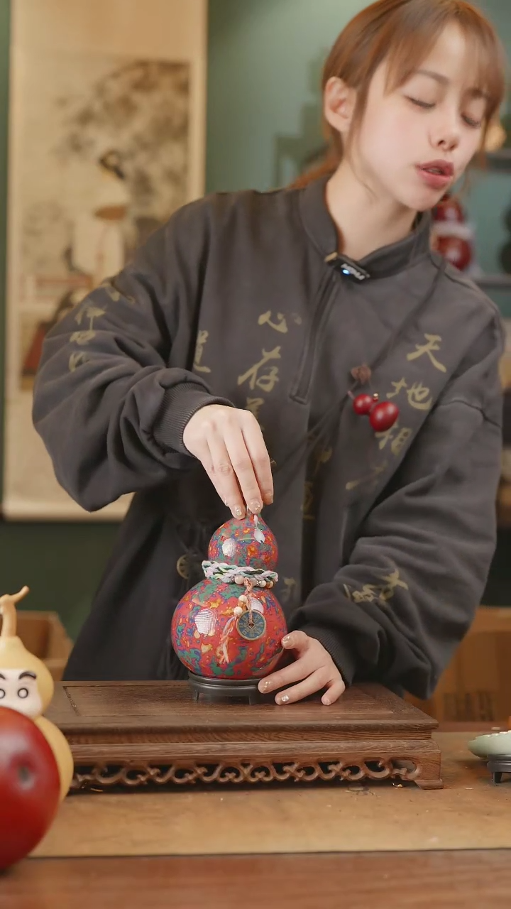 【闪购商品】323号精品天然大漆工艺防渗内胆酒葫芦~