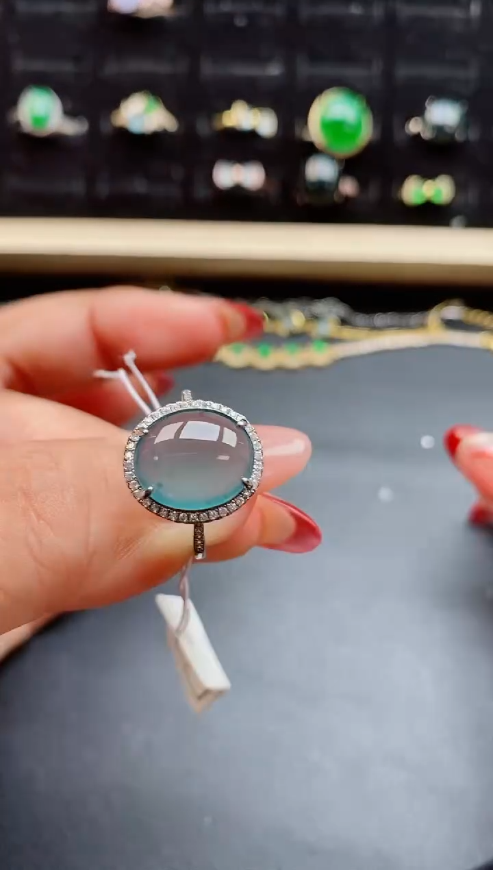 【闪购商品】翡翠戒指银S925镶嵌5085050