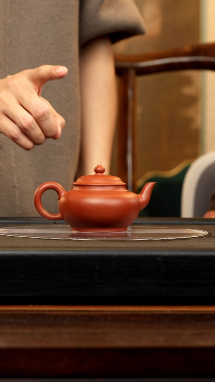 【闪购商品】紫砂茶壶YJB 红皮龙 扁樱 