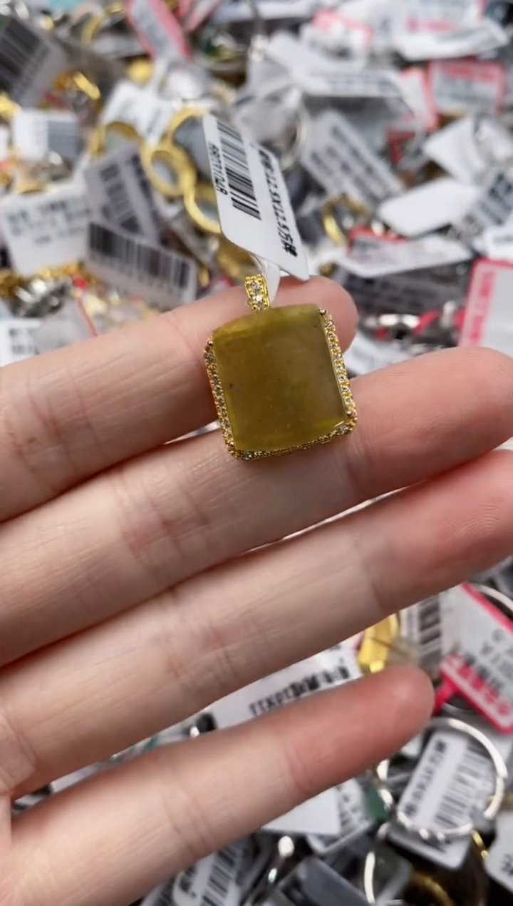 银S925镶嵌戒指翡翠15          4