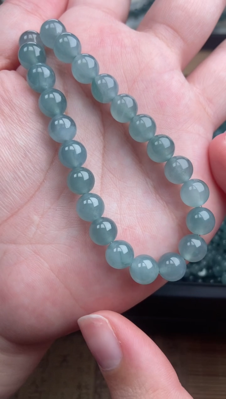 【闪购商品】翡翠手链未镶嵌多样性发货23颗卡8浅色