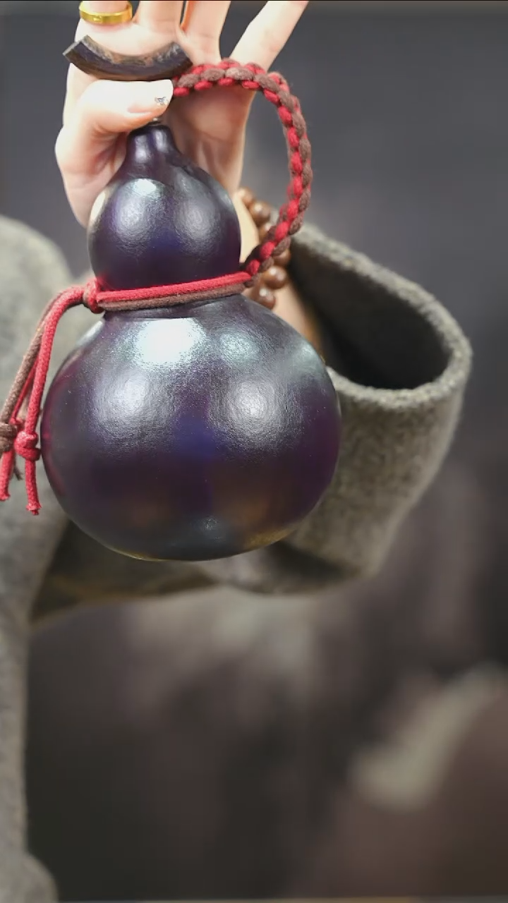 【闪购商品】XA204大漆酒葫芦不包手串及旋转底座