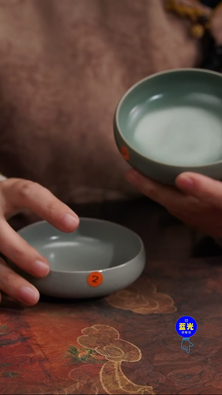 摆件瓷三*斋瑕品清凉寺原矿釉普洱杯一对041