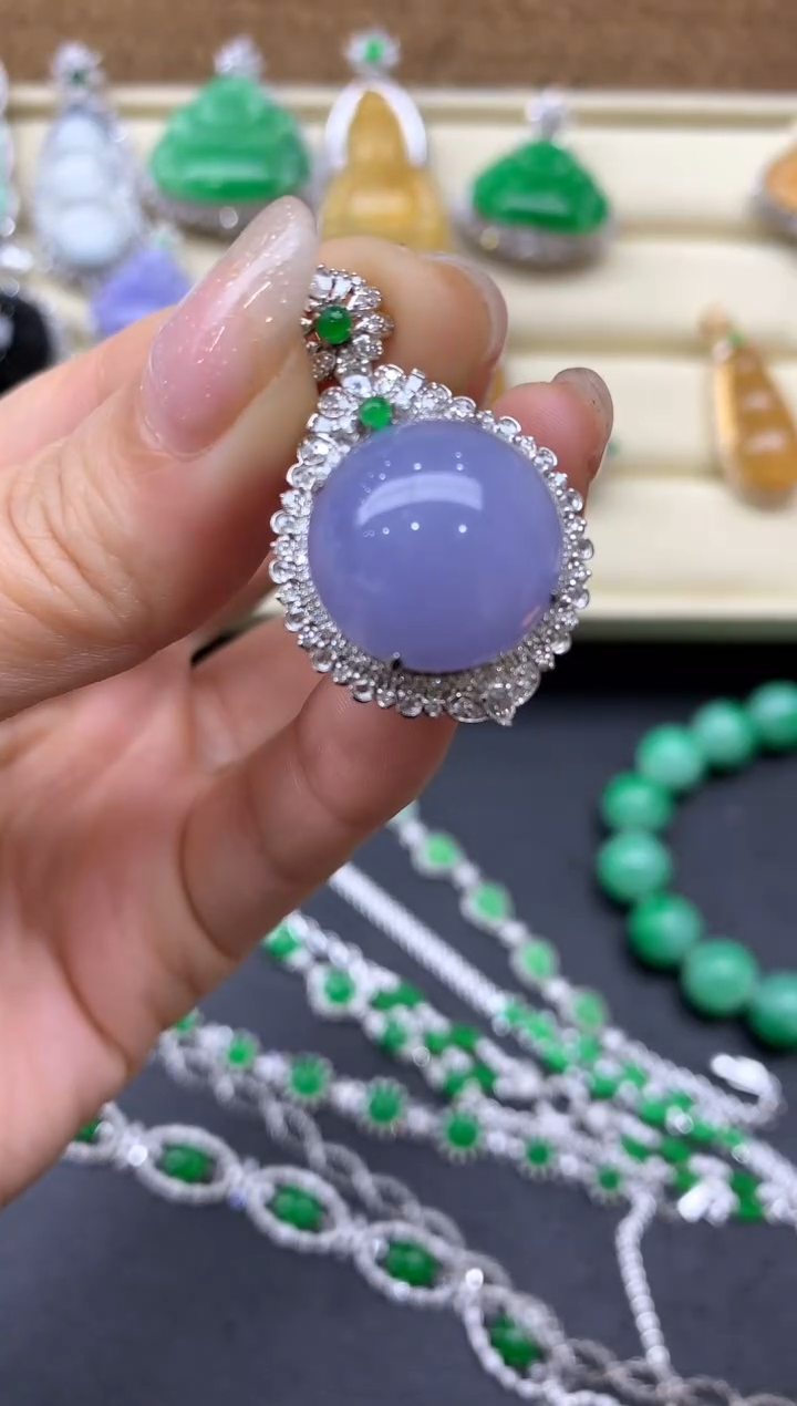 【闪购商品】翡翠颈饰18K金镶嵌598-中国好珍宝