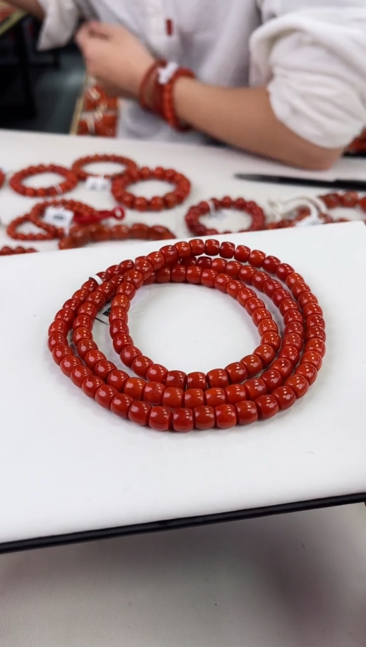 【闪购商品】南红玛瑙瓦西直切多圈7+未镶嵌一个/条