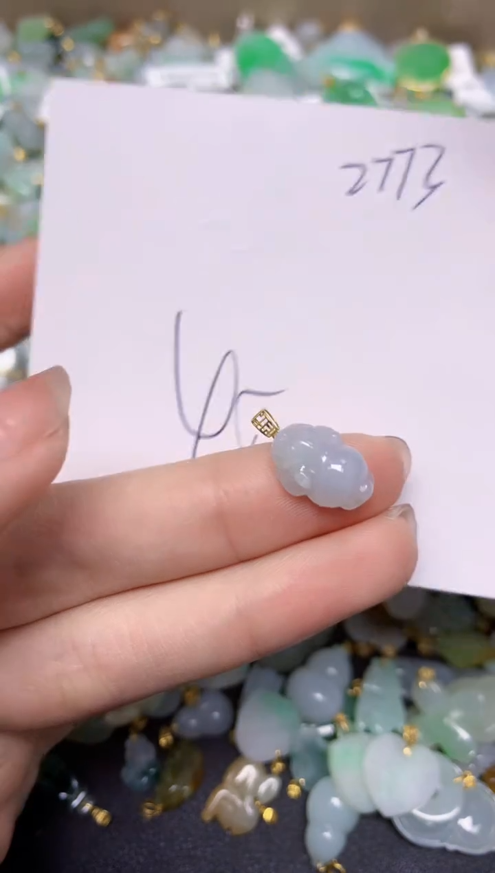 【闪购商品】翡翠颈饰18K金镶嵌天然翡翠A货