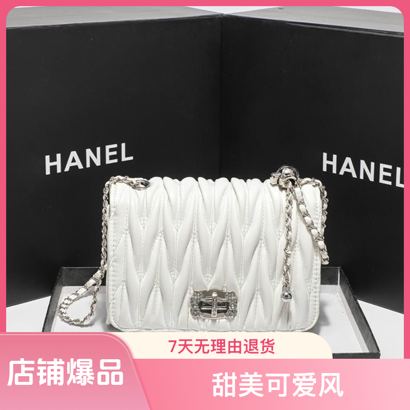 轻奢斜挎包年新款网红百搭时尚单肩包小众休闲链条女包