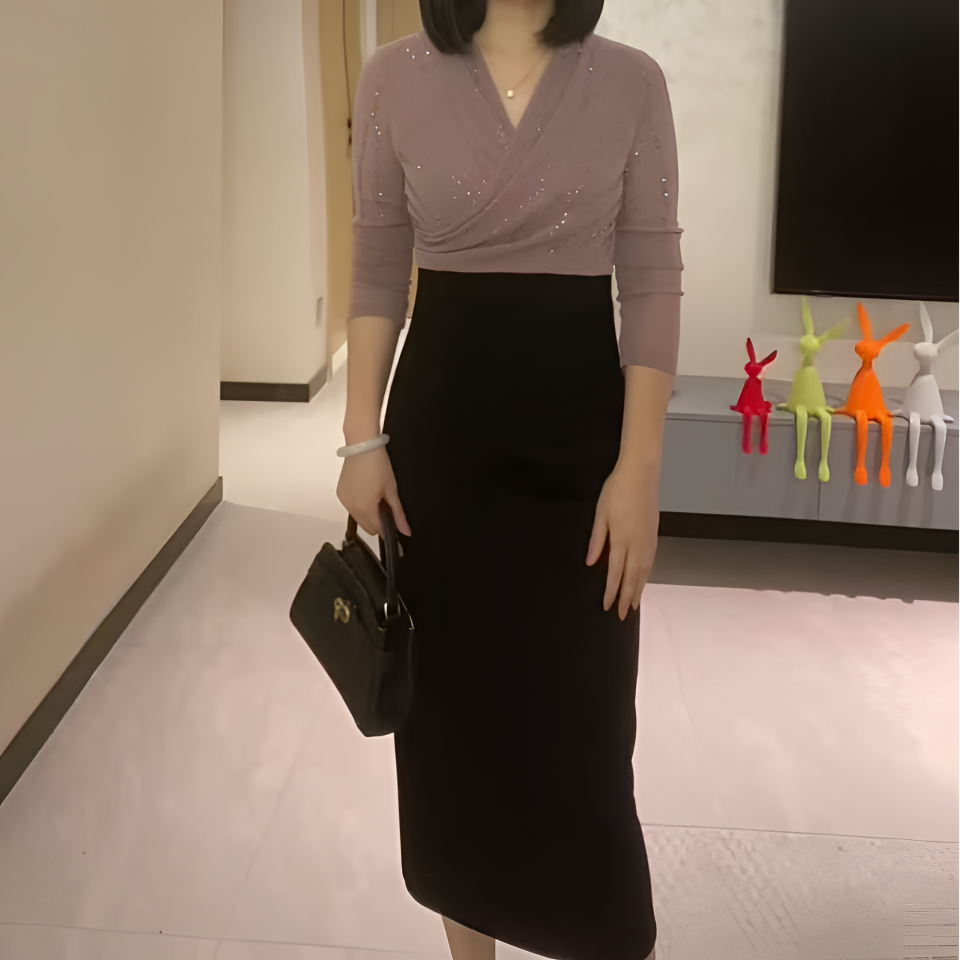 轻奢高级感气质显瘦女人味高级感连衣裙YF25388