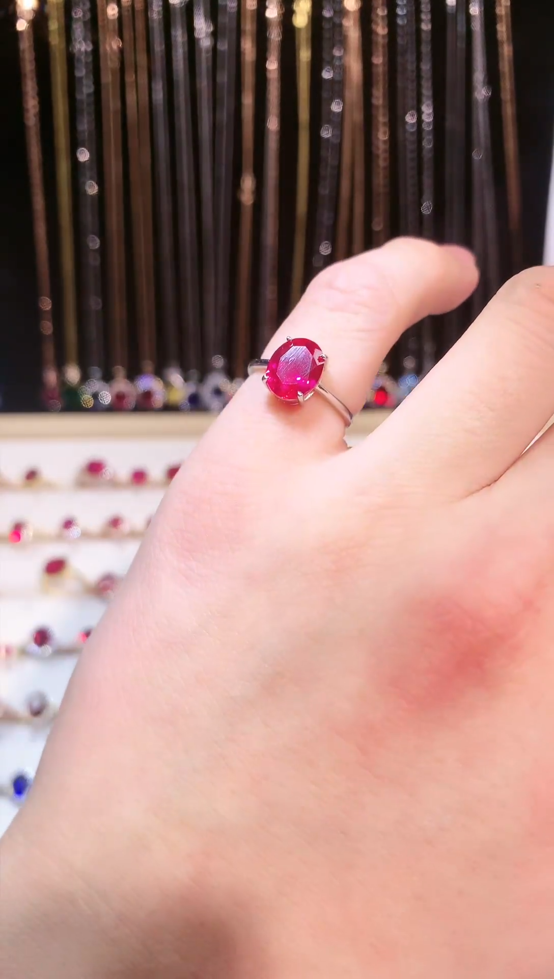 【闪购商品】红宝石戒指银S925镶嵌1