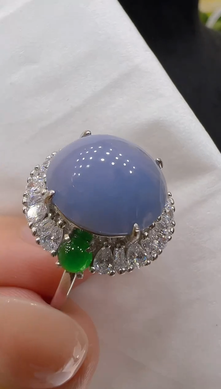 银S925镶嵌戒指翡翠多样性团购发一件