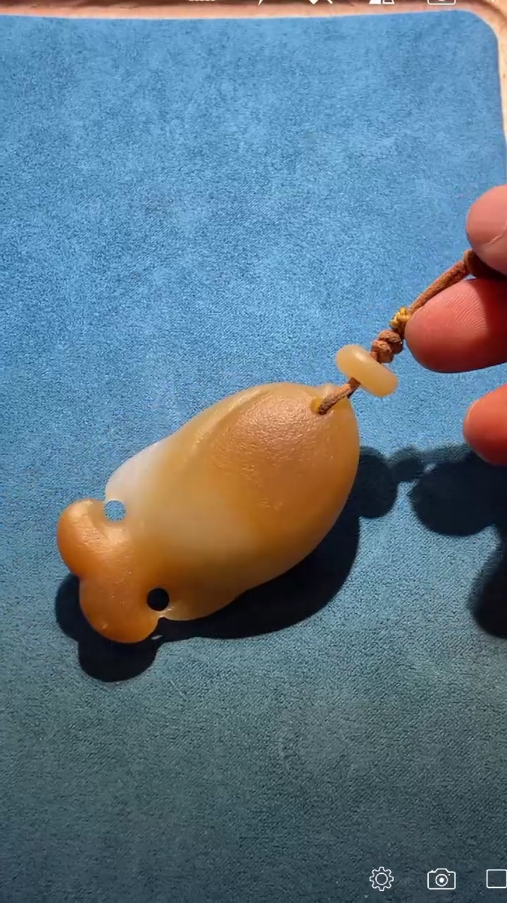 【闪购商品】和田玉Y未镶嵌糖白鱼雕刻件