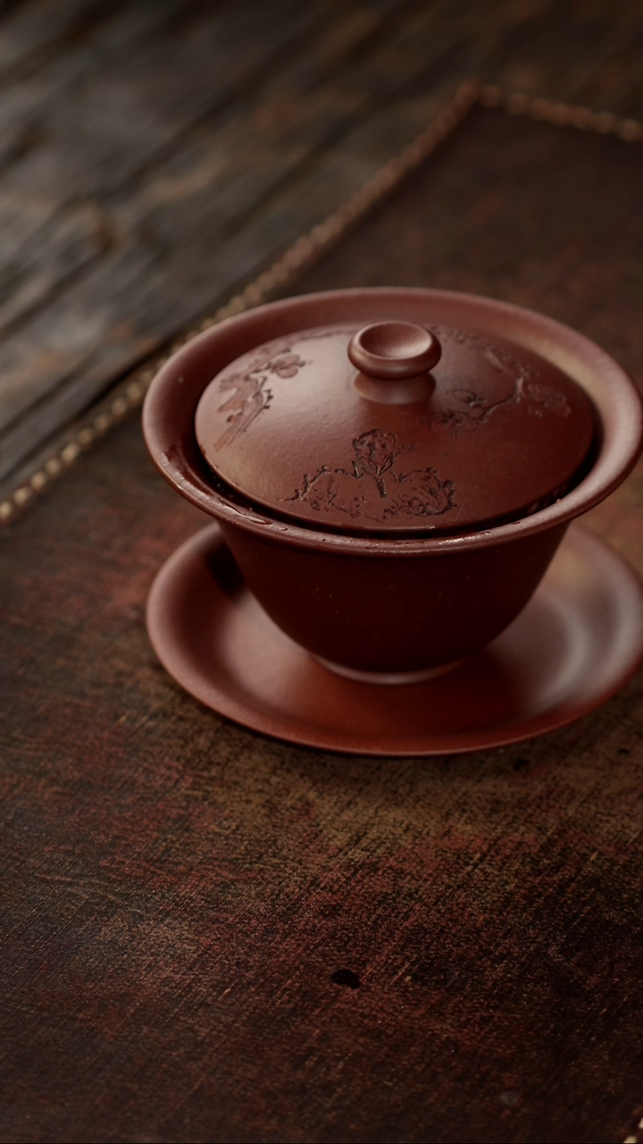 茶杯紫砂非遗茶器-梅花三才