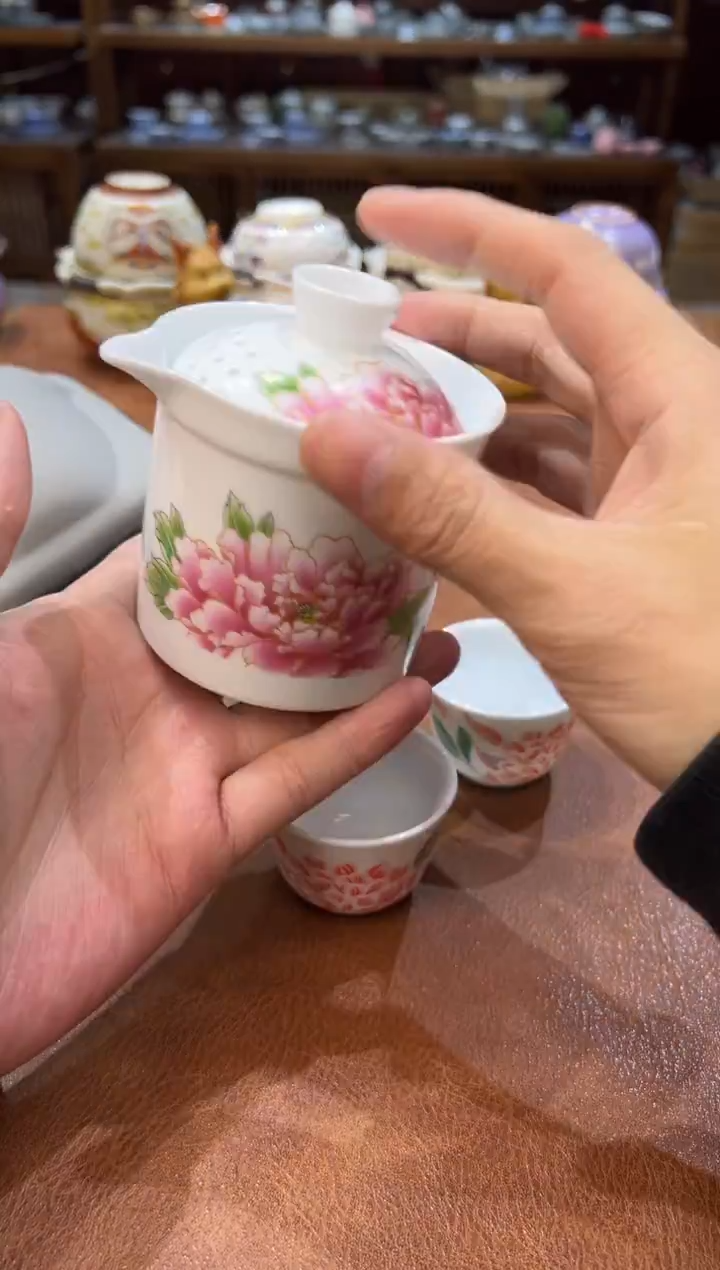 真的很便宜会开片的旅行茶具