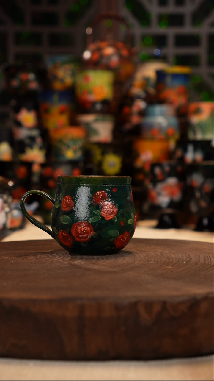 油画   釉下彩  杯子