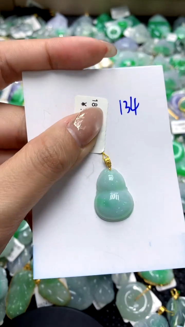 【闪购商品】翡翠颈饰18K金镶嵌1111111111111111