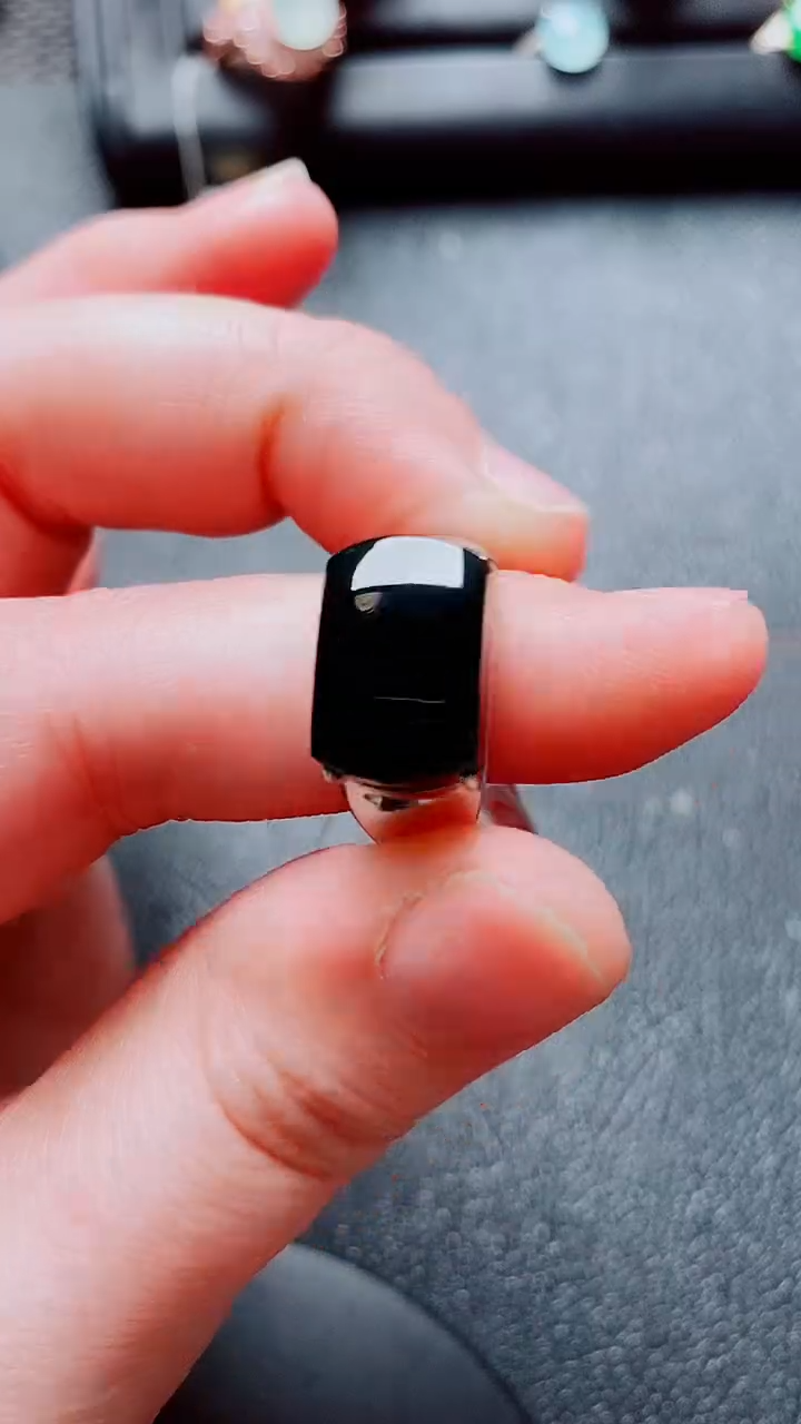 银S925镶嵌戒指翡翠111