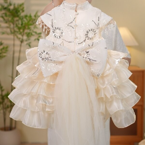 【NORA】 新款女童旗袍连衣裙夏季新款洋气时髦国风汉服公主裙