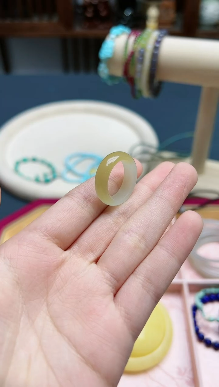 【闪购商品】和田玉指环未镶嵌和田玉糖17#2#指环*1 BDD