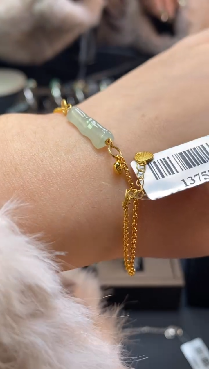 颈饰银S925镶嵌翡翠净货13757