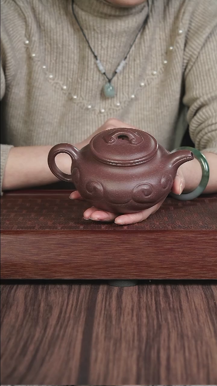 【闪购商品】紫砂茶壶千禧紫泥 如意仿古