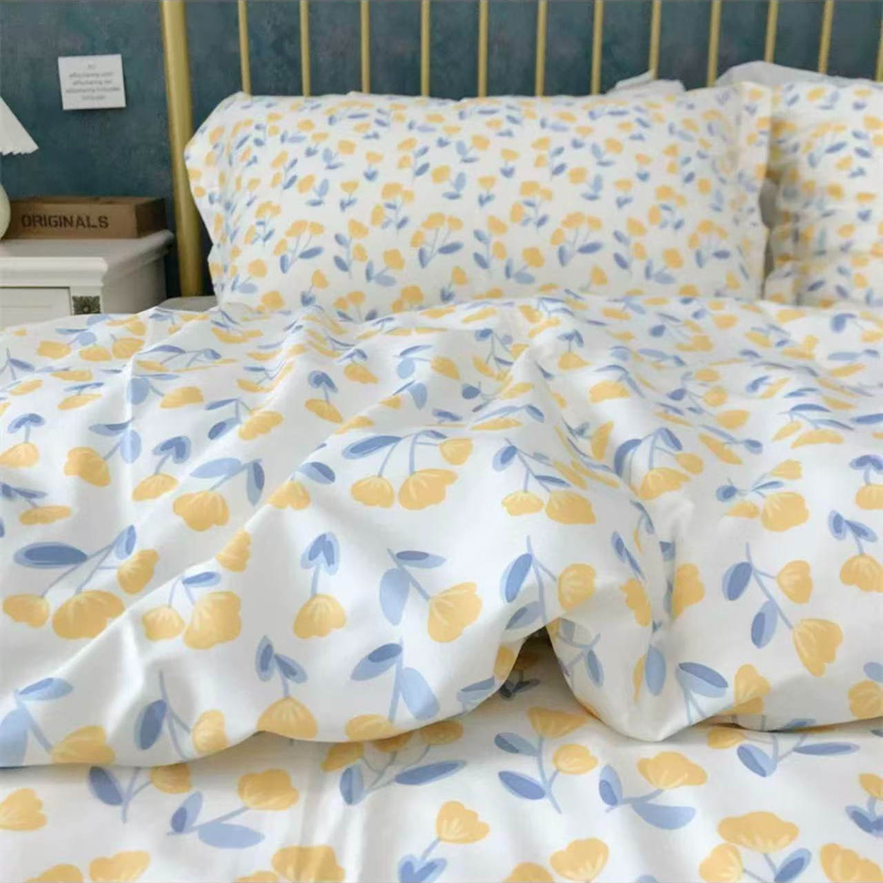 【福利】小金花四件套：加厚100棉纯棉喷气印花四件套