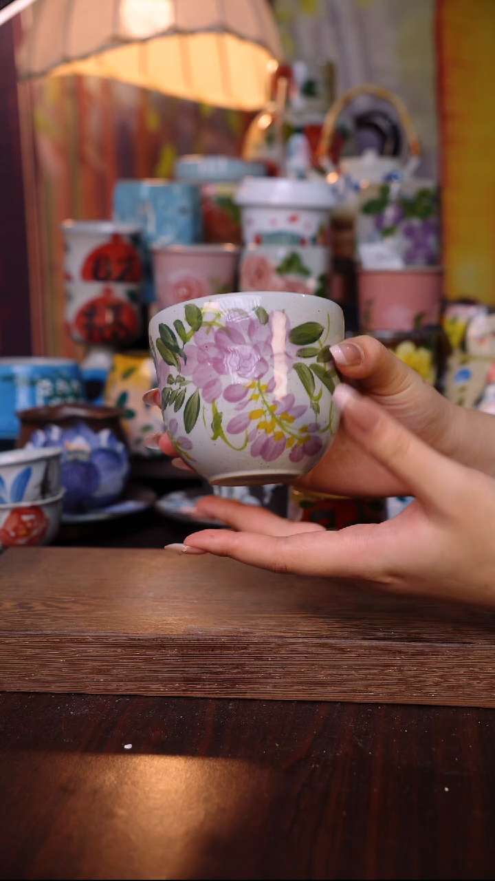 杯子陶泥垚手作 景德镇手工手绘陶瓷器物