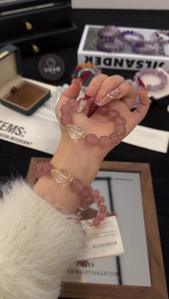 合金手链水晶草莓晶x3478