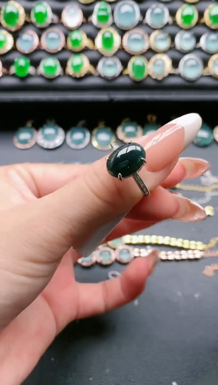 【闪购商品】翡翠戒指银S925镶嵌11111111