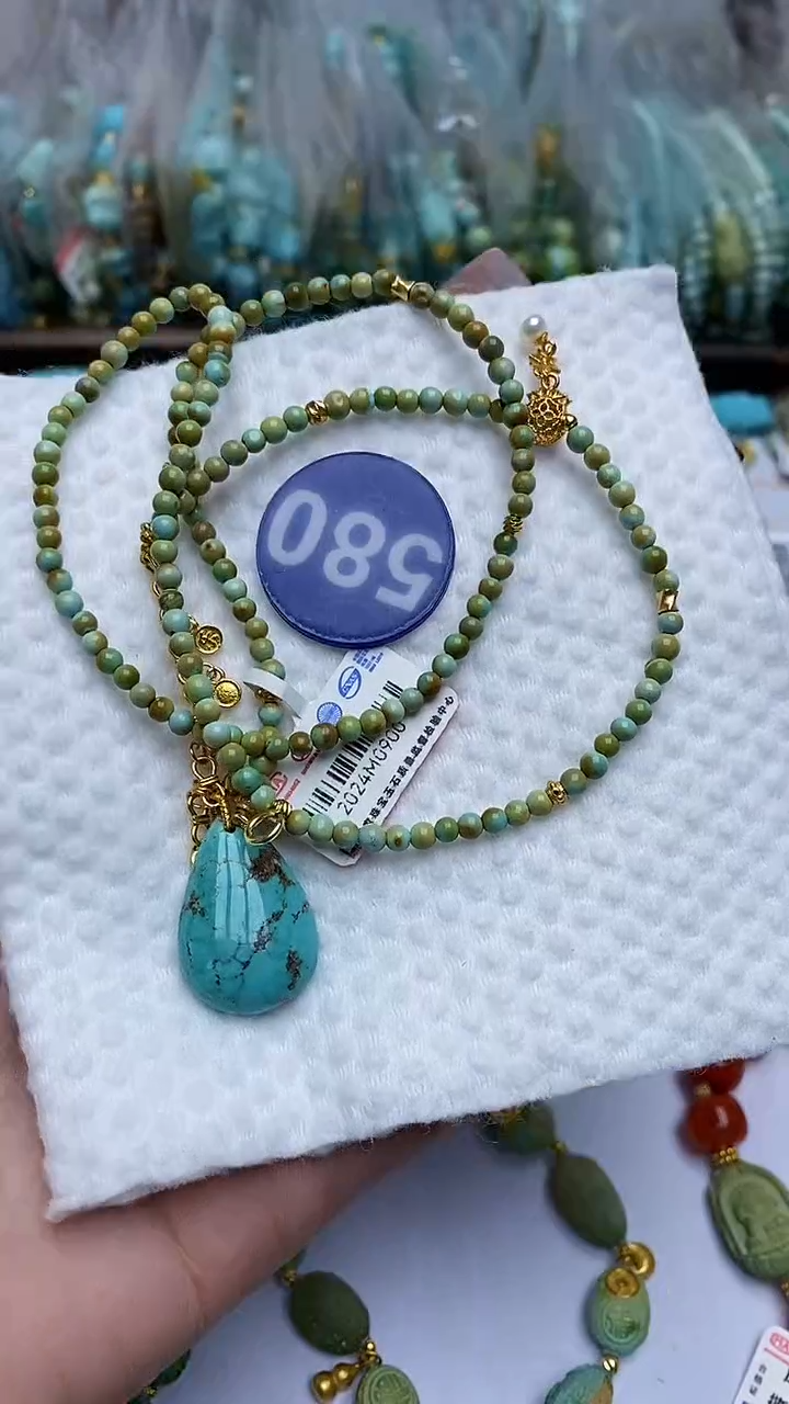 【闪购商品】绿松石项链银S925镶嵌580