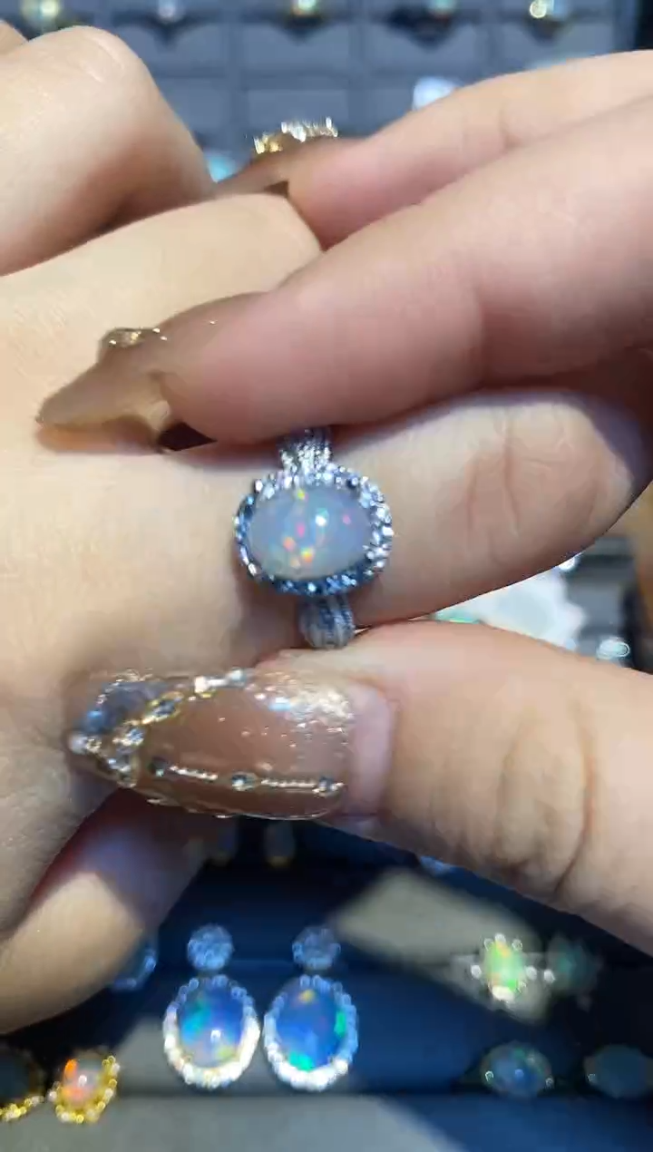【闪购商品】欧泊戒指合金戒指