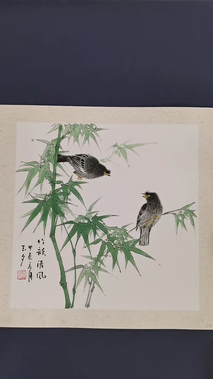 国画纯手绘真人书画作品