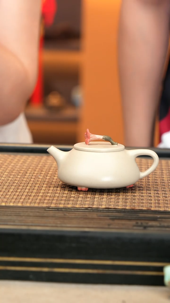 茶壶紫砂WXT22《凌霄花·石瓢》白玉段