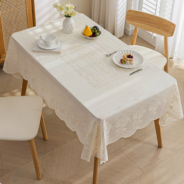 【110*160】米白色防水防油污桌布桌布茶几布防烫免洗餐桌布