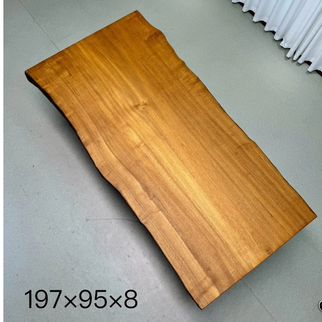 缅甸柚木大板 自然边 197*90-95*8