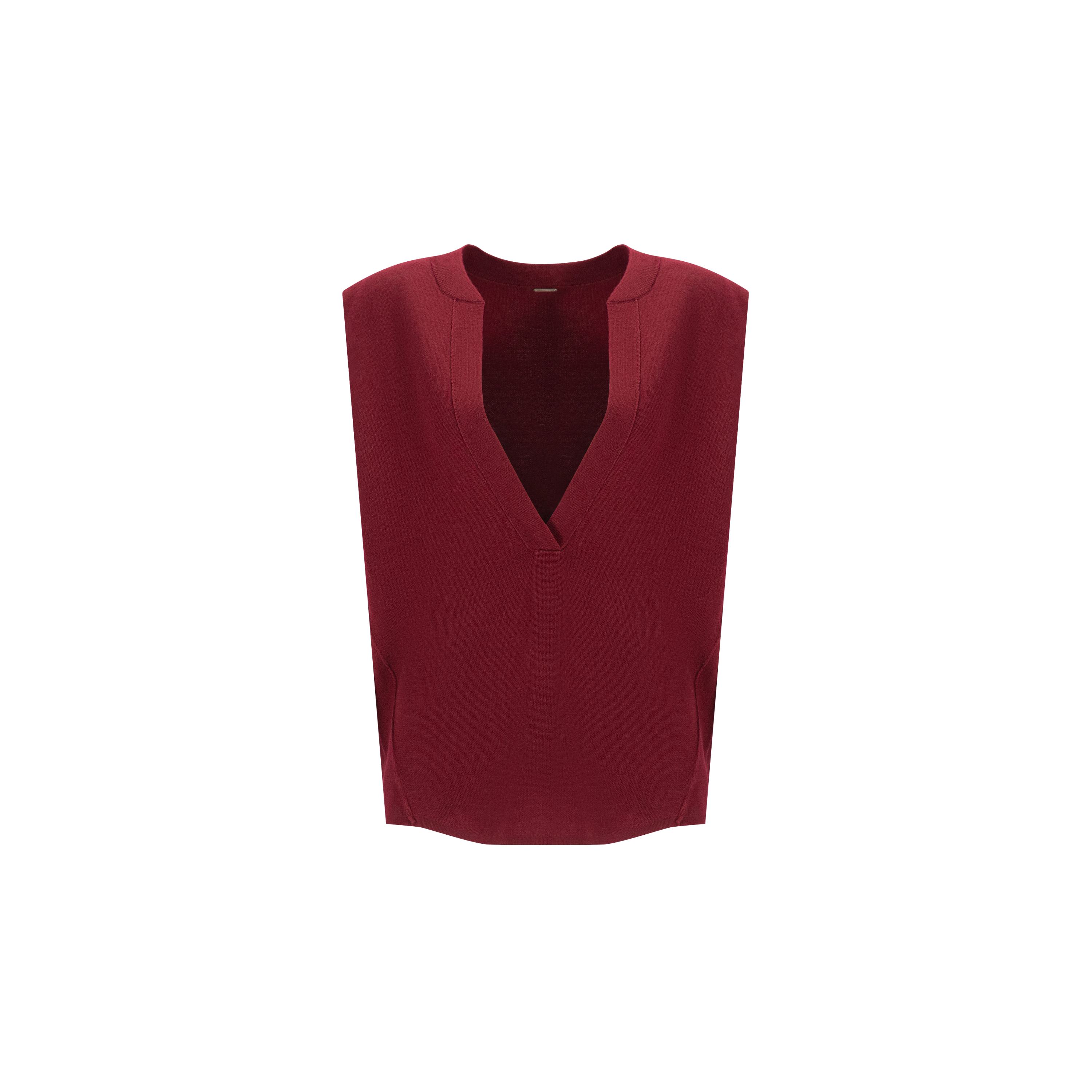 【惬意腔调】扬子纱100羊毛深V领毛衣叠穿背心外搭WT53QYQ248