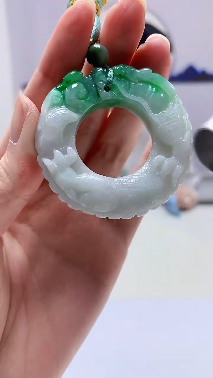 【闪购商品】定制翡翠未镶嵌5028zm-毛货挂件51