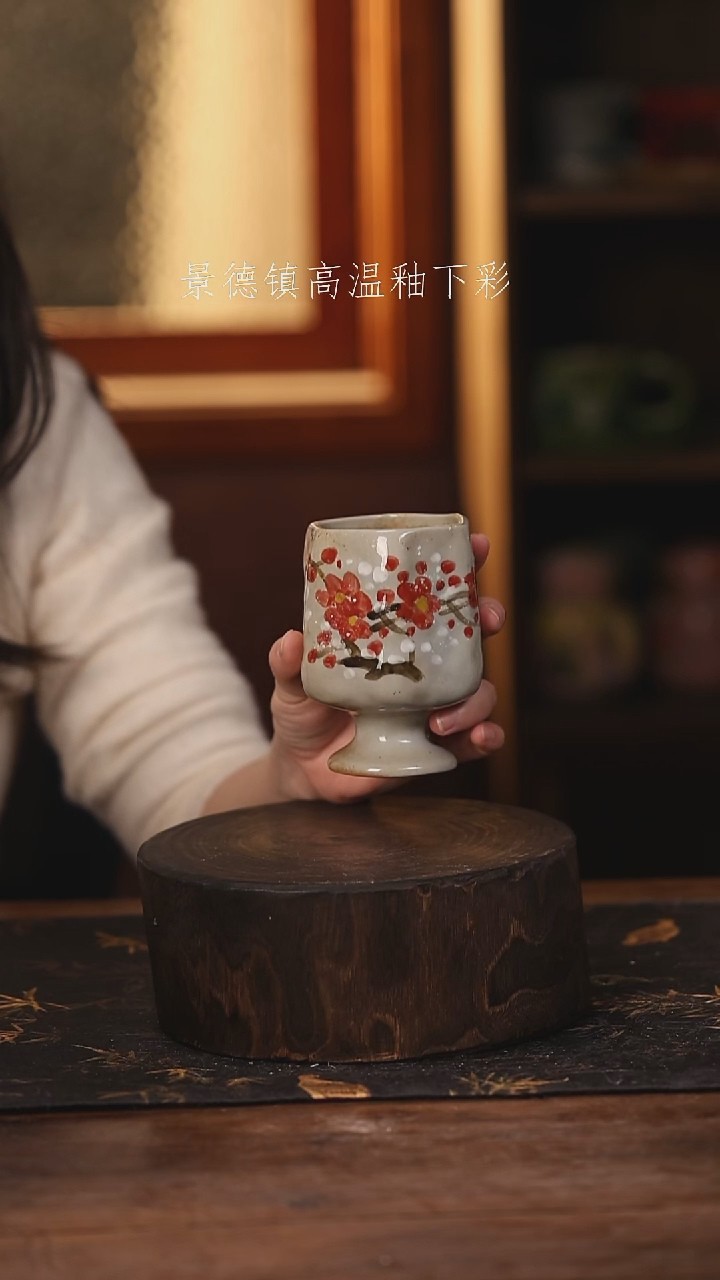 陶瓷 景德镇高温釉下手绘陶瓷@L270@