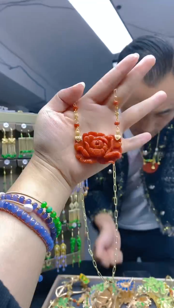 【闪购商品】翡翠耳饰合金0349翡翠锁骨链