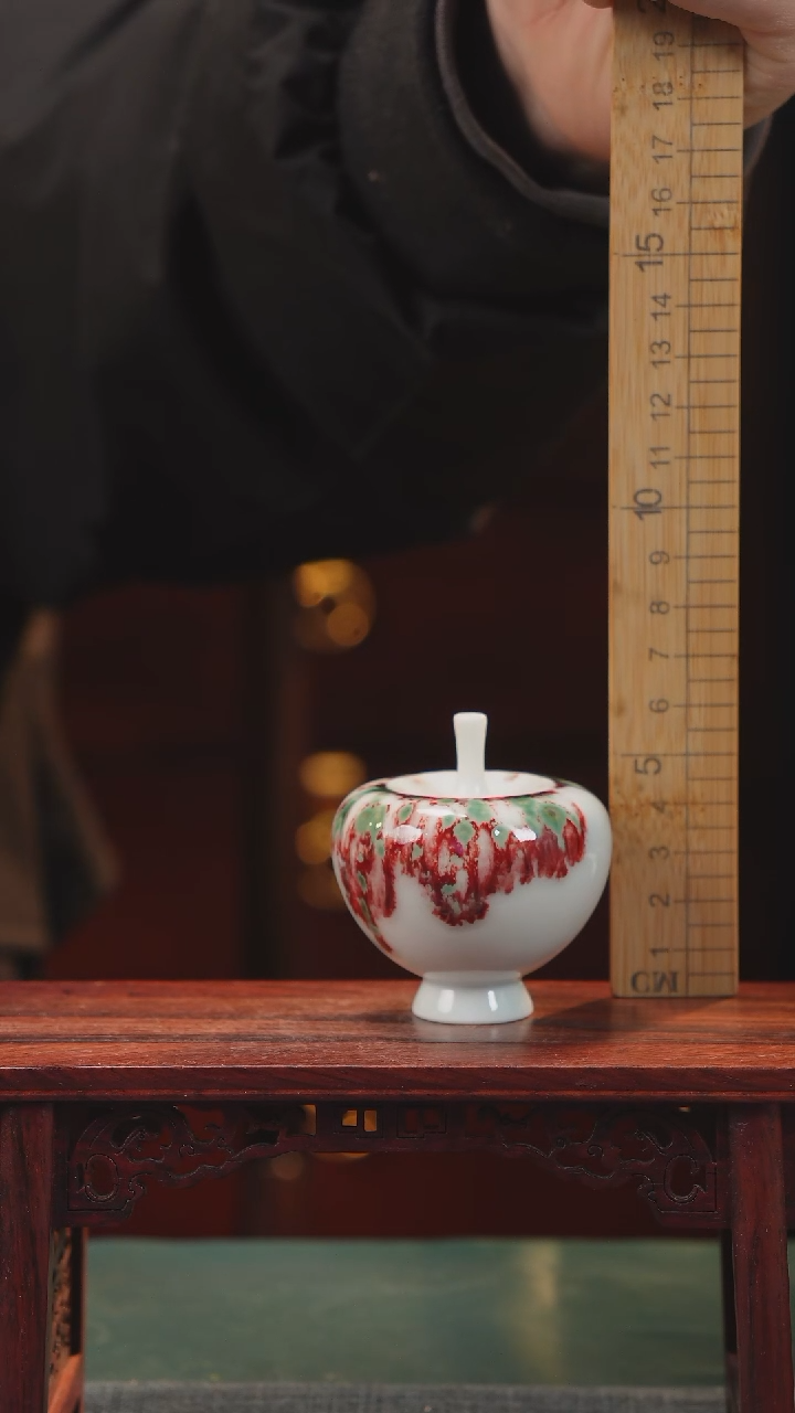 【闪购商品】摆件纯手工原创高温陶瓷〖红包翠釉里红〗