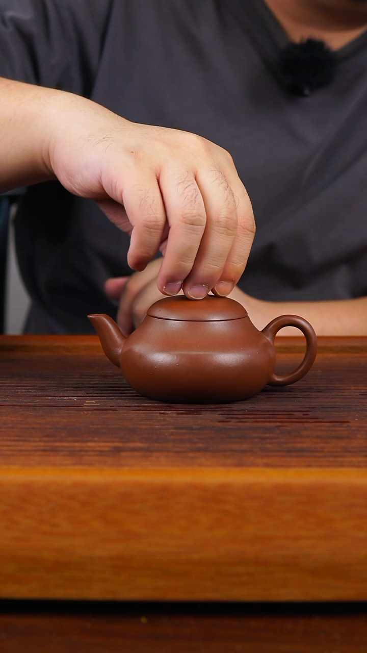 茶壶紫砂紫朱泥大满梨壶150CC