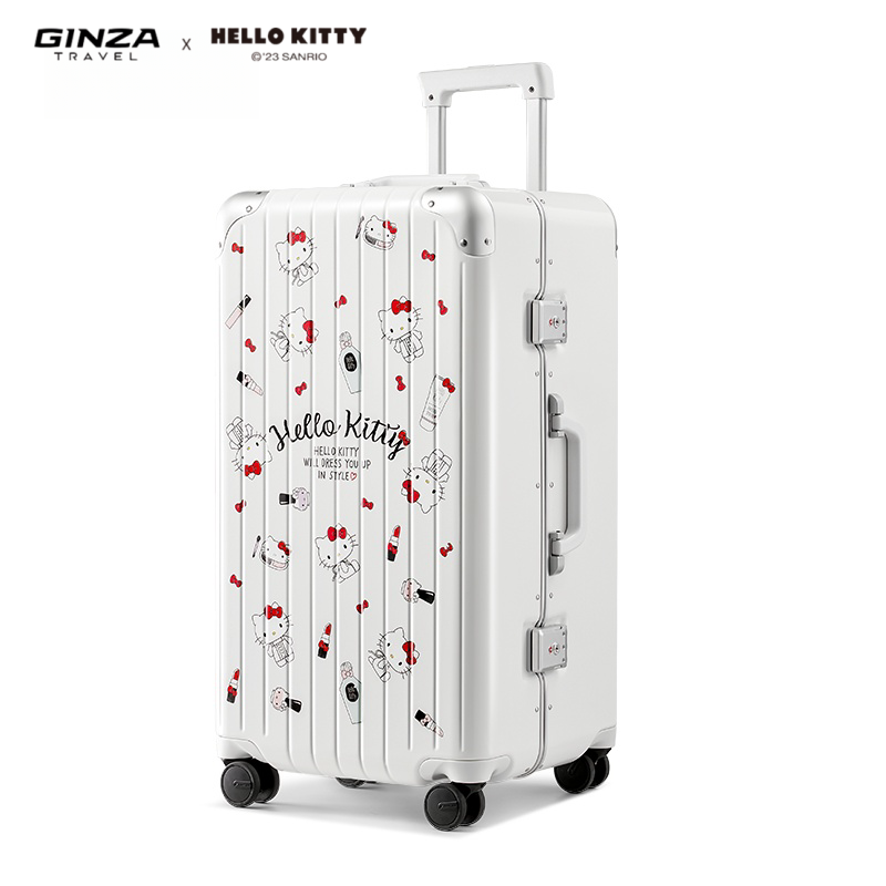 银座HelloKitty正版大学生大容量行李箱铝框开学必备好物6753