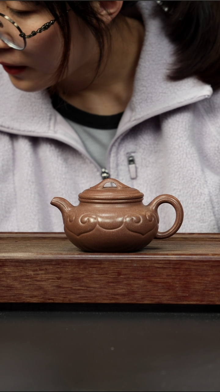 茶壶紫砂高温老段 仿古如意