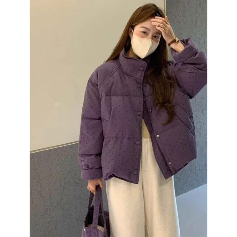 【老板专属KP5024】甜风立领外套女冬季新款百搭千金面包服棉服
