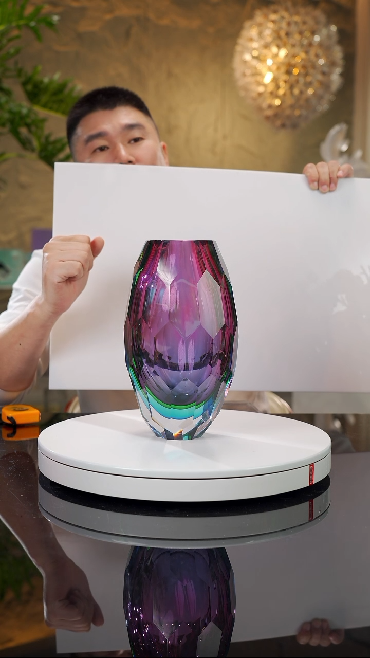 【闪购商品】瓷片设计款三色切面花瓶大号