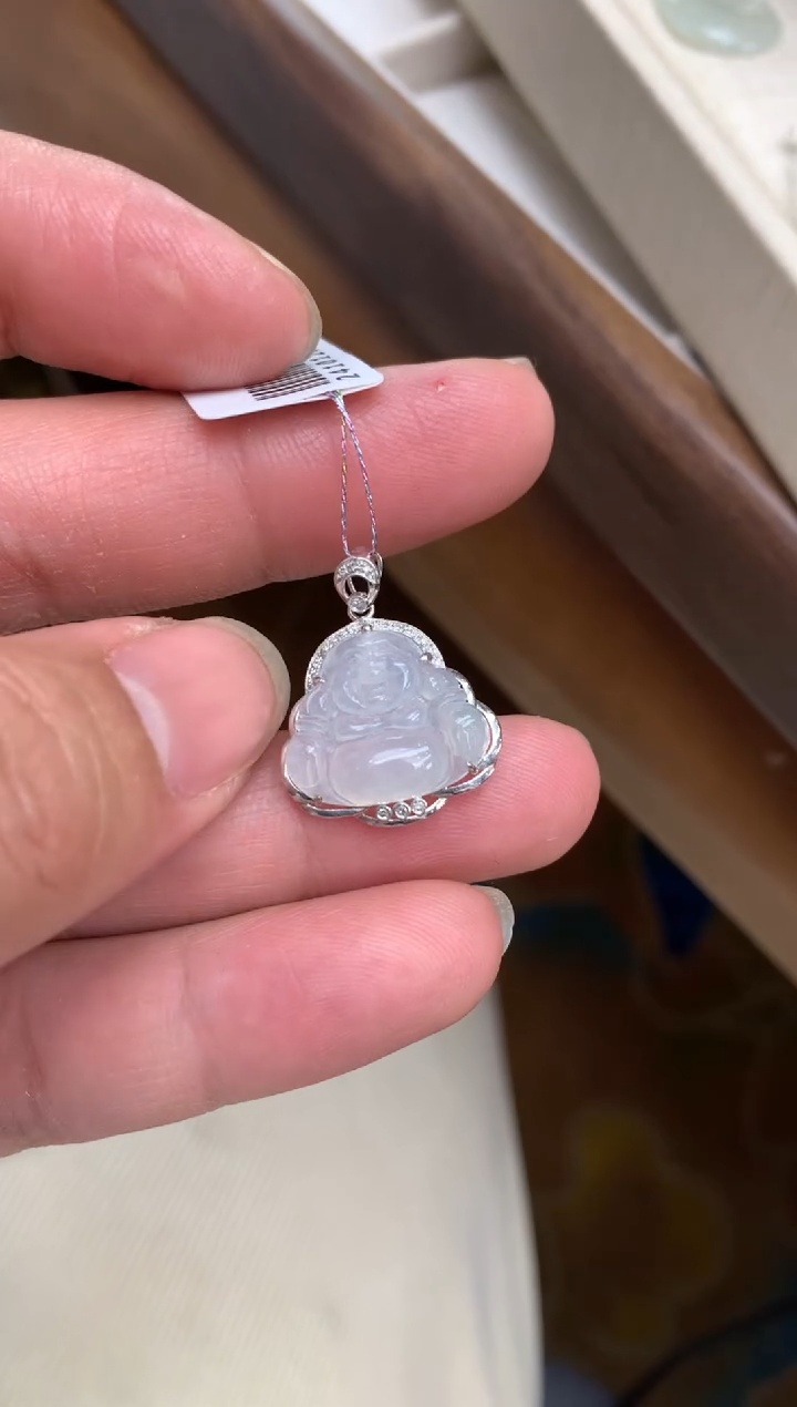 【闪购商品】翡翠颈饰18K金镶嵌佛公